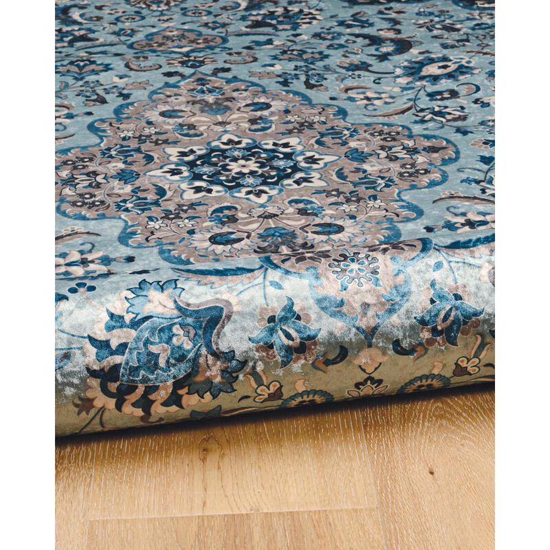 Linon Emerald Barton Blue & Ivory, Rug