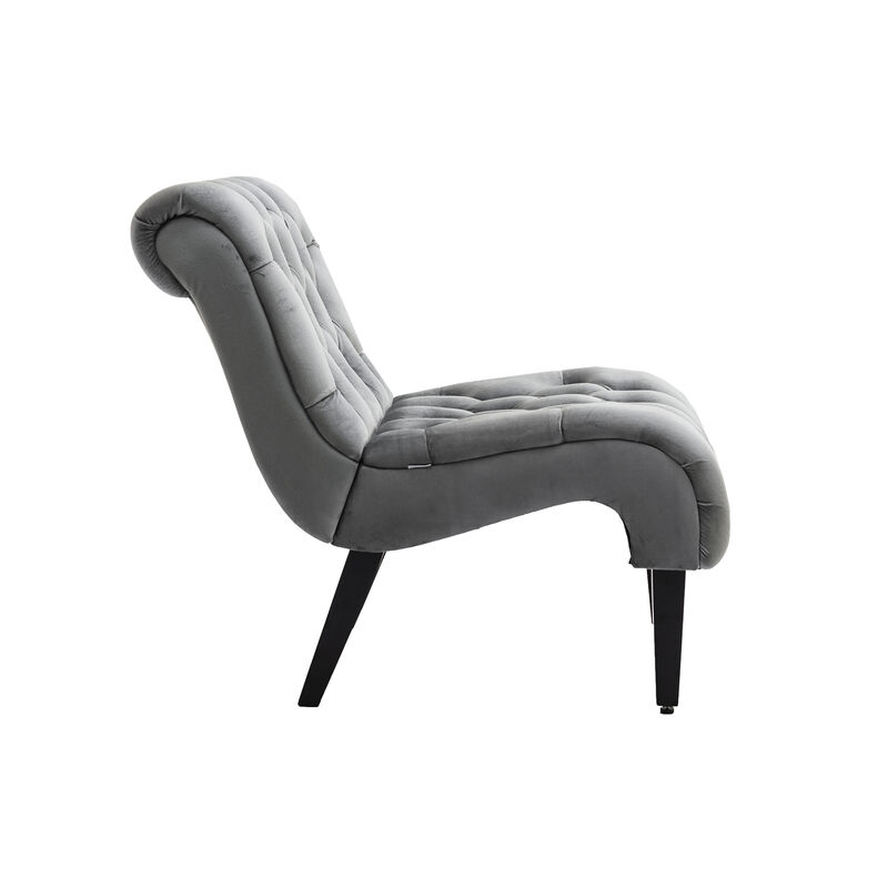 Merax Modern Velvet Armless Accent Chair
