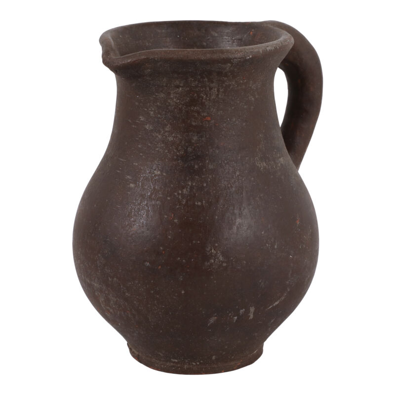 7x6" Terracotta Jug Vase, Rustic Brown image number 2