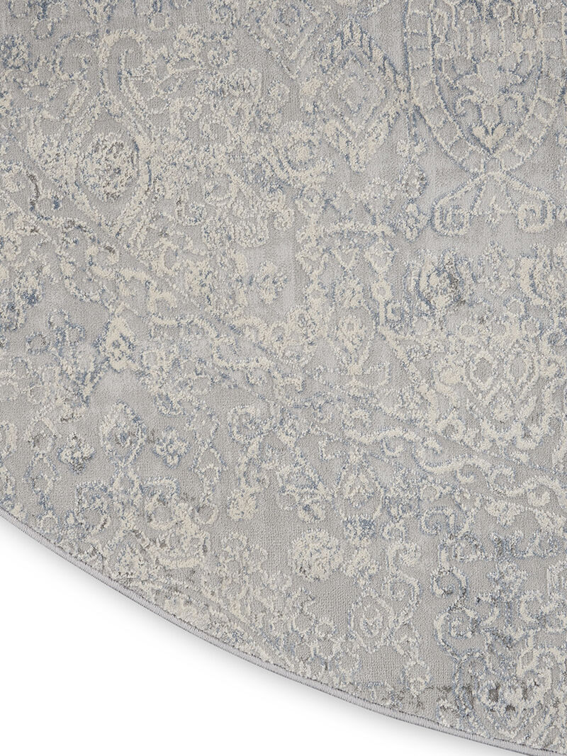 Rustic Textures RUS09 Ivory/Light Blue 5'3" x Round Rug image number 3