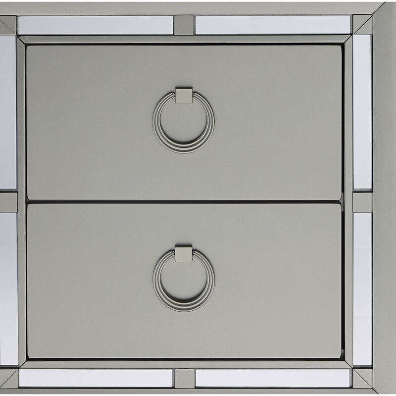 Riley Silver Glam Nightstand with Drawers image number 3