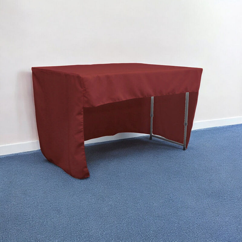 Polyester Poplin Open Back Tablecloth 48x30x30 Inch for Display Tables image number 1