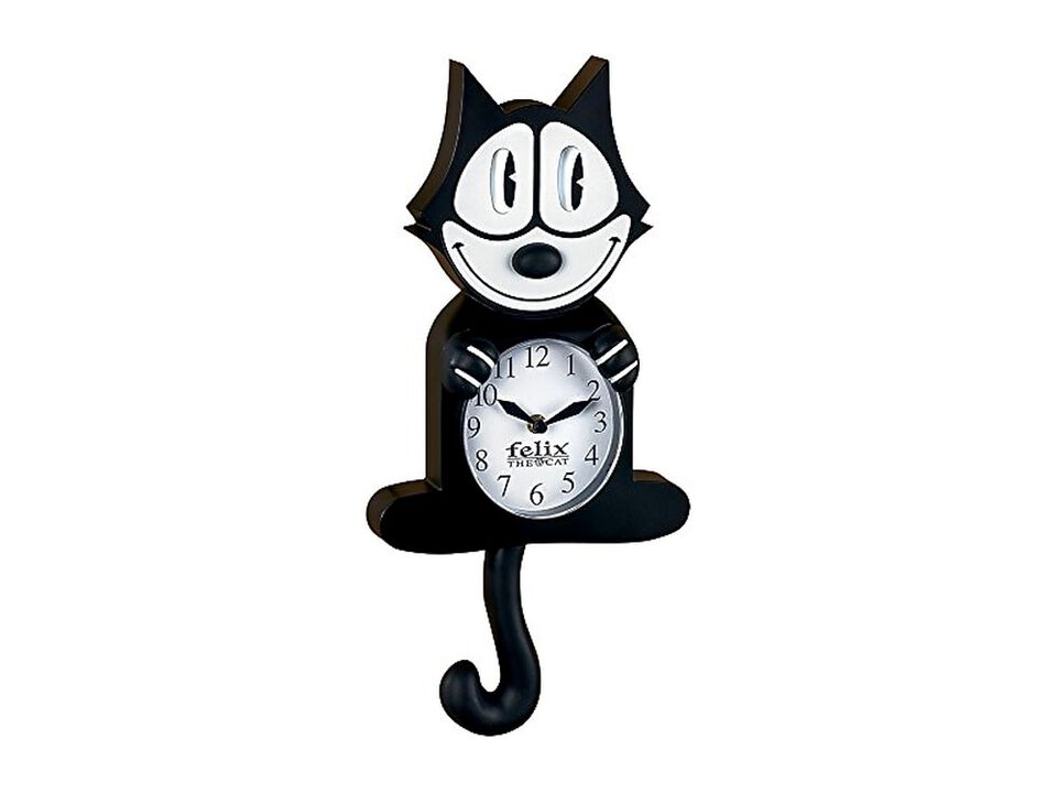 Felix Cat Motion Birthday Lovers Wall Clock 19 Inch Home Decor