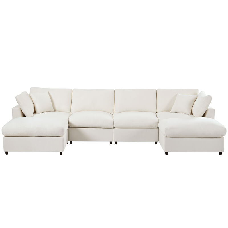 Spudmo 128" Large U-Shaped Sectional Sofa image number 0