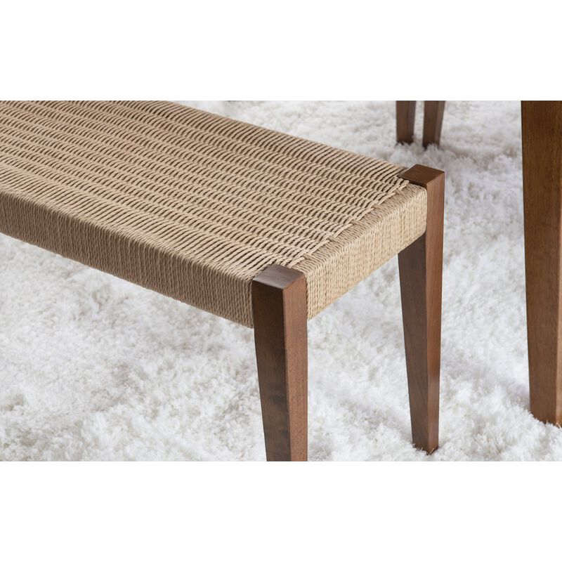 Linon Cadence Dining Bench Brown image number 2