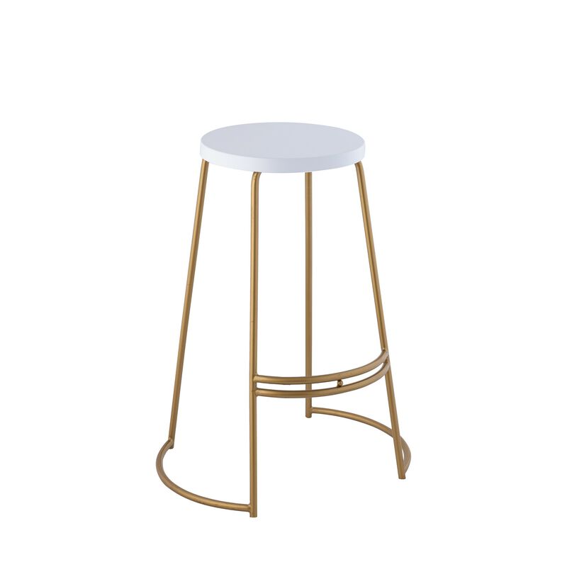 Hula 28.75" Modern Designer Iron Curved Backless Bar Stool