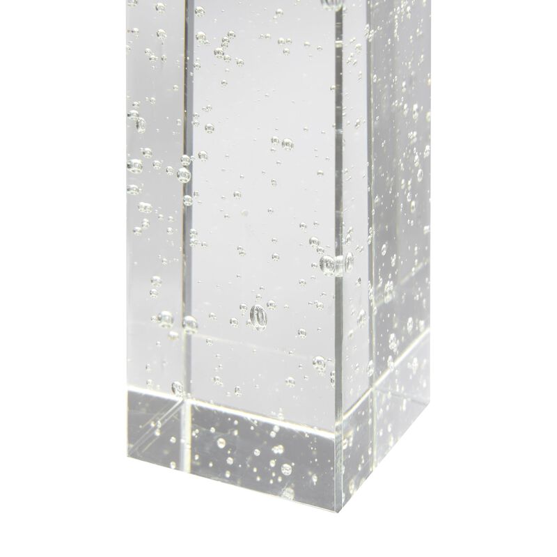 Sparkling Night Chandelier Chrome Metal and Acrylic 5 LED Light Dimmable Extra Large