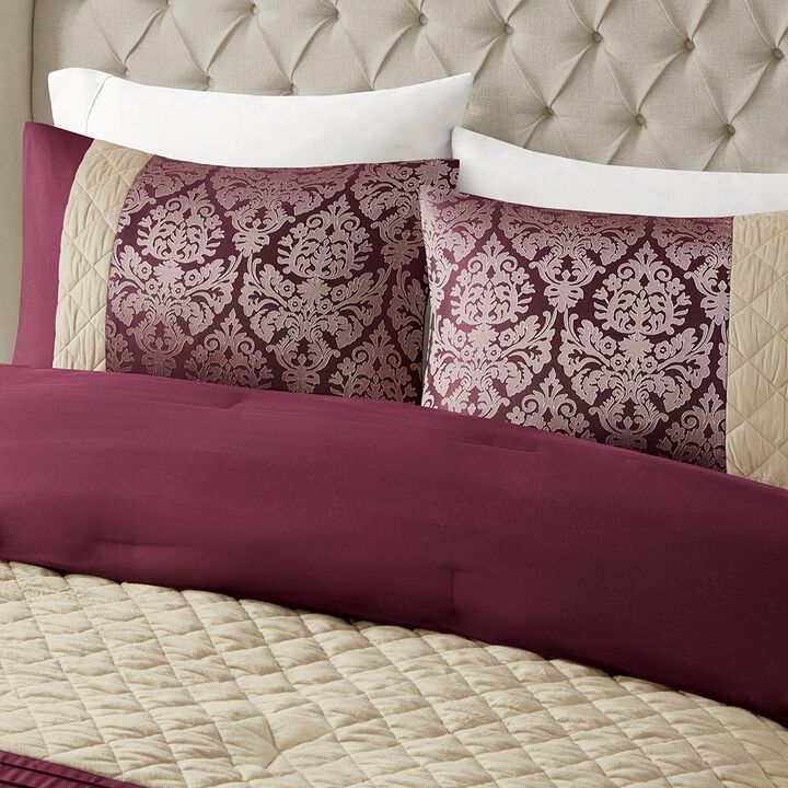 Gracie Mills Delilah 6 Piece Jacquard Comforter Set - Full/Queen