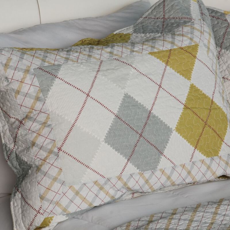 Fantasy Drift Queen Size 3PC Cotton Quilted Printed Bedding Set Soft Bed Cover image number 4