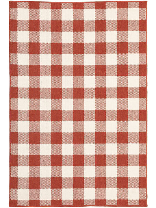 Meridian 3'7" x 5'6" Red Rug