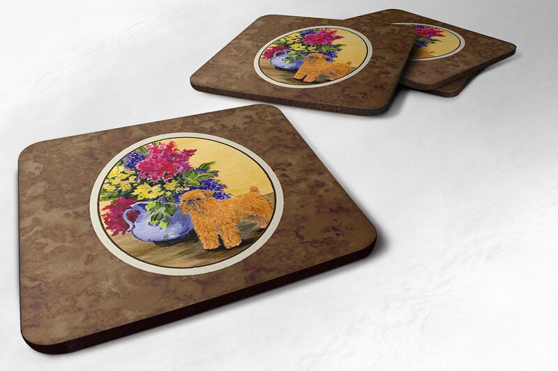 Caroline's Treasures SS8543FC Brussels Griffon Foam Coasters (Set of 4), 3.5 H x 3.5 W, Multicolor image number 0