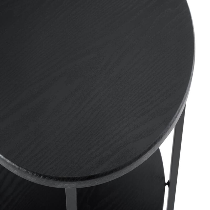 2-Tier Farmhouse End Table &ndash; Rustic Design, Ample Storage for Living Room or Bedroom