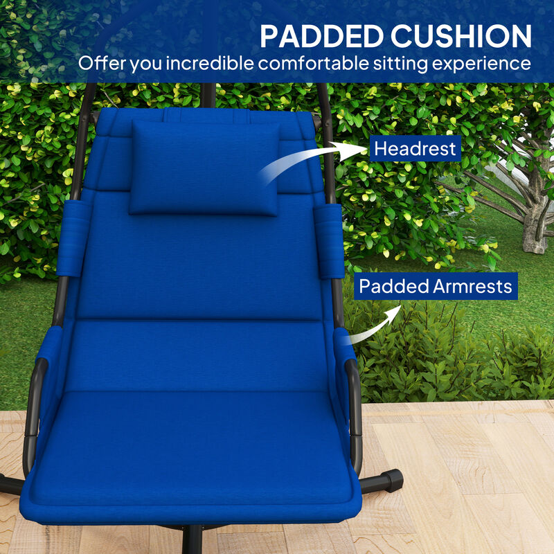 Hivvago Hammock Chair with Stand & Cushion image number 4