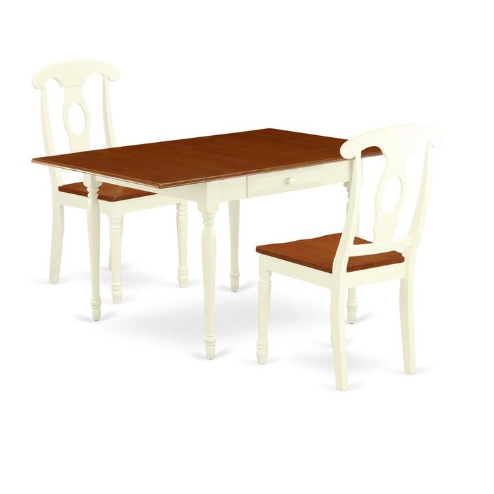 East West Furniture Dining Room Set Buttermilk & Cherry