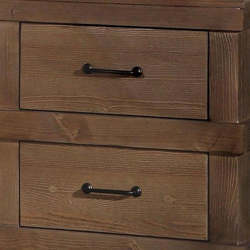 Modern Nightstand with 2 Drawers &ndash; Bedside Storage Table image number 3
