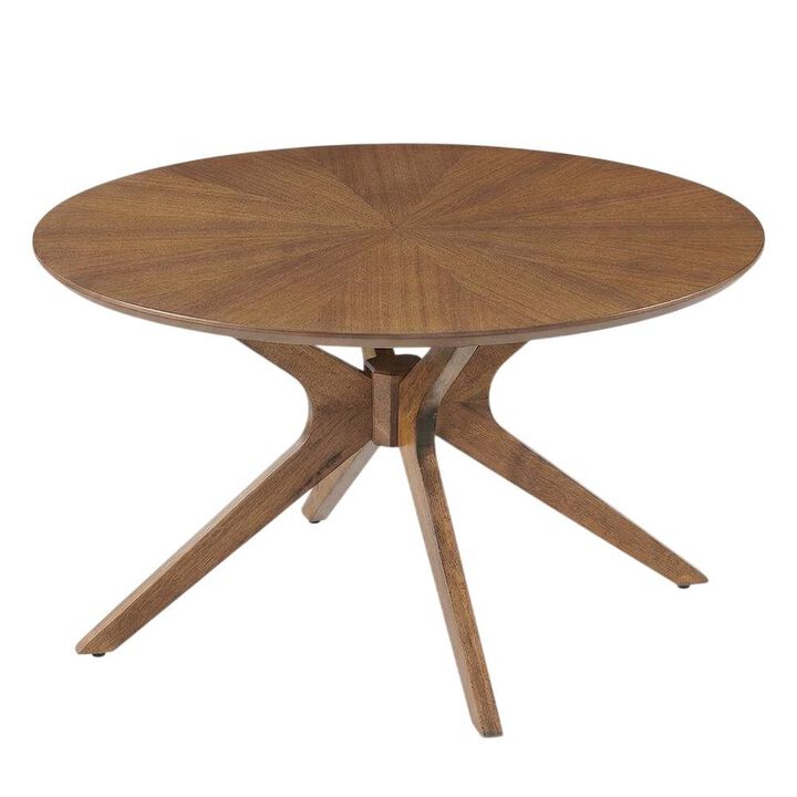 Round Wooden Coffee Table with Modern Design and Durable Build