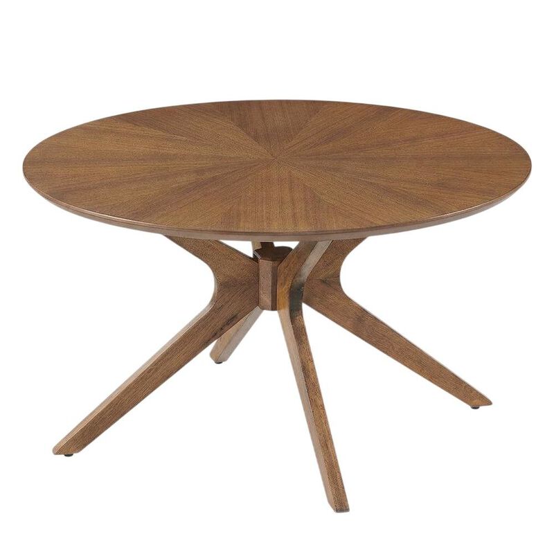 Round Wooden Coffee Table with Modern Design and Durable Build image number 0