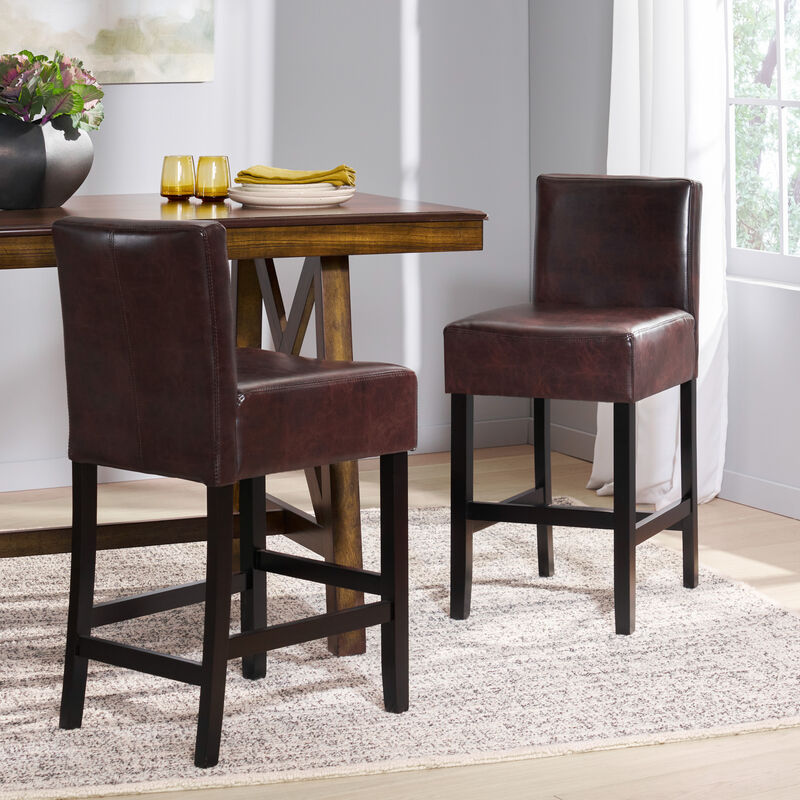 Merax Leather Counter stools (Set of 2)