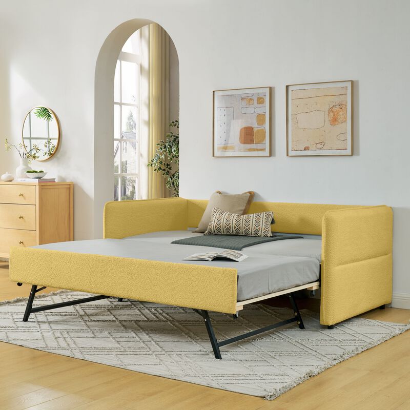 Nugfub Pop-up Trundle Upholstered Daybed image number 2
