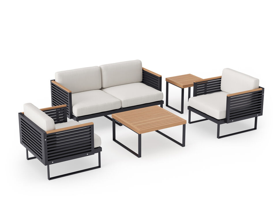 Monterey 4 Seater Chat Set with Coffee Table and Side Table