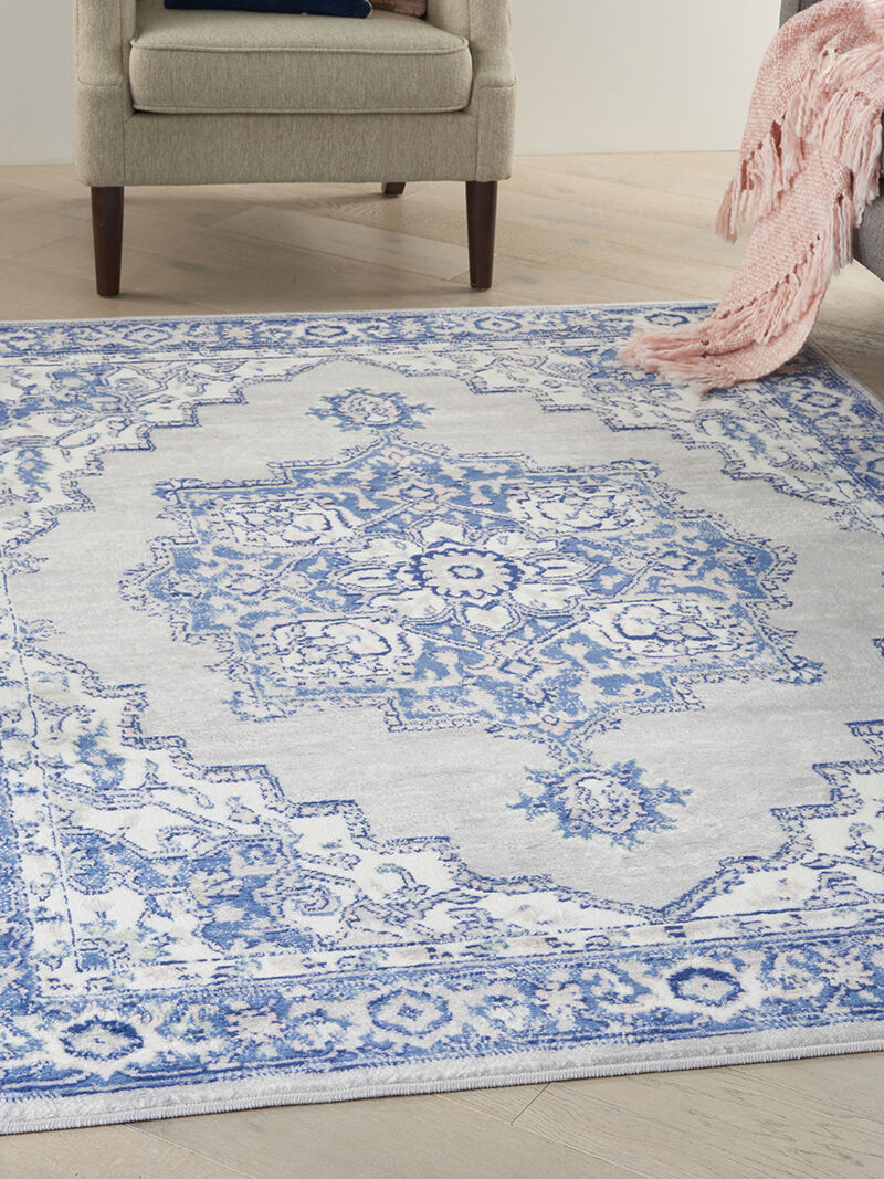 Whimsicle WHS03 Gray/Blue 4' x 6' Rug