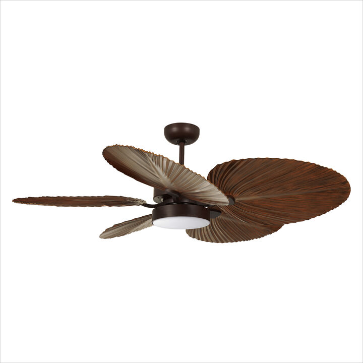 Lucci Air Bali 52" Outdoor Indoor/Outdoor Ceiling Fan with Light and Remote, Ceiling Fan with Lights, Damp Rated, Energy Efficient DC Motor