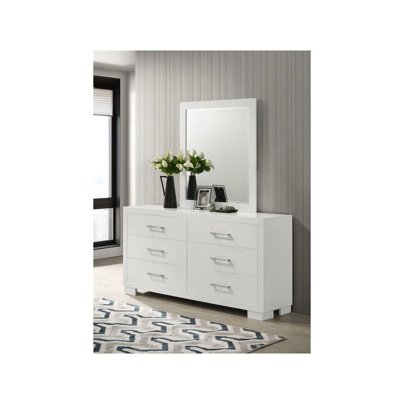 Coaster Co. of America Jessica 6-drawer Dresser with Mirror Cream White image number 5