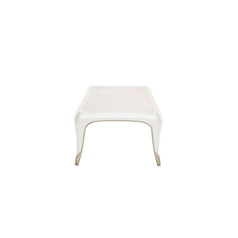 White and Wood Coffee Table &ndash; Rectangular Table for Living Room D&eacute;cor image number 5