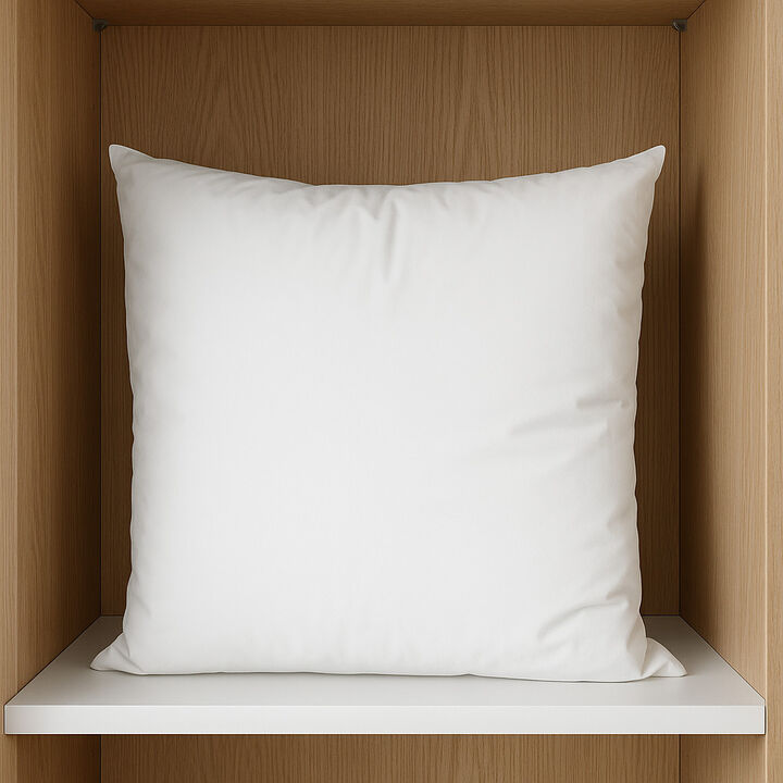 HomeRoots 18" White Cotton Throw Pillow Insert