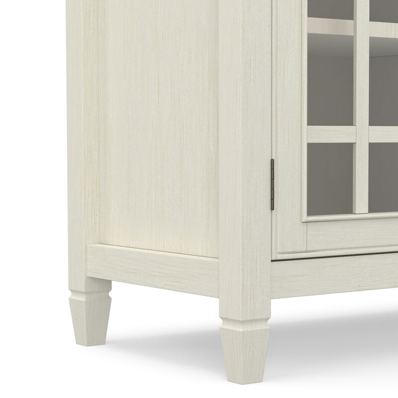 Connaught SOLID WOOD 46 inch Wide Traditional Low Storage Cabinet in Antique White image number 9
