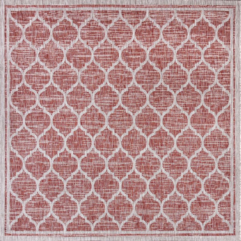 Trebol Moroccan Trellis Textured Weave Area Rug