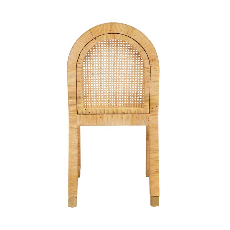 Tov Furniture Amara Cream Linen Arched Dining Chair image number 6