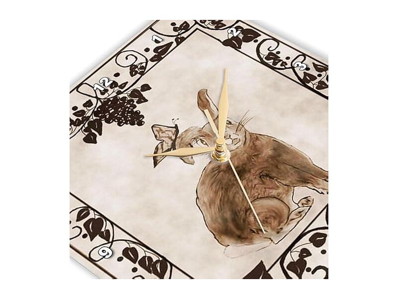 Sketch Bunny Wall Clock 10 Inch Home Decor image number 3