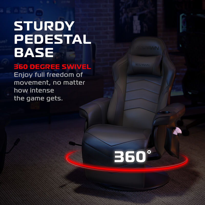 RESPAWN 900 Console Gaming Recliner with Footrest and Lumbar Support - Comfortable Ergonomic Gaming Chair with Headrest, No Wheels, Reclining, Heavy Duty, Racing Style Video Game Chairs