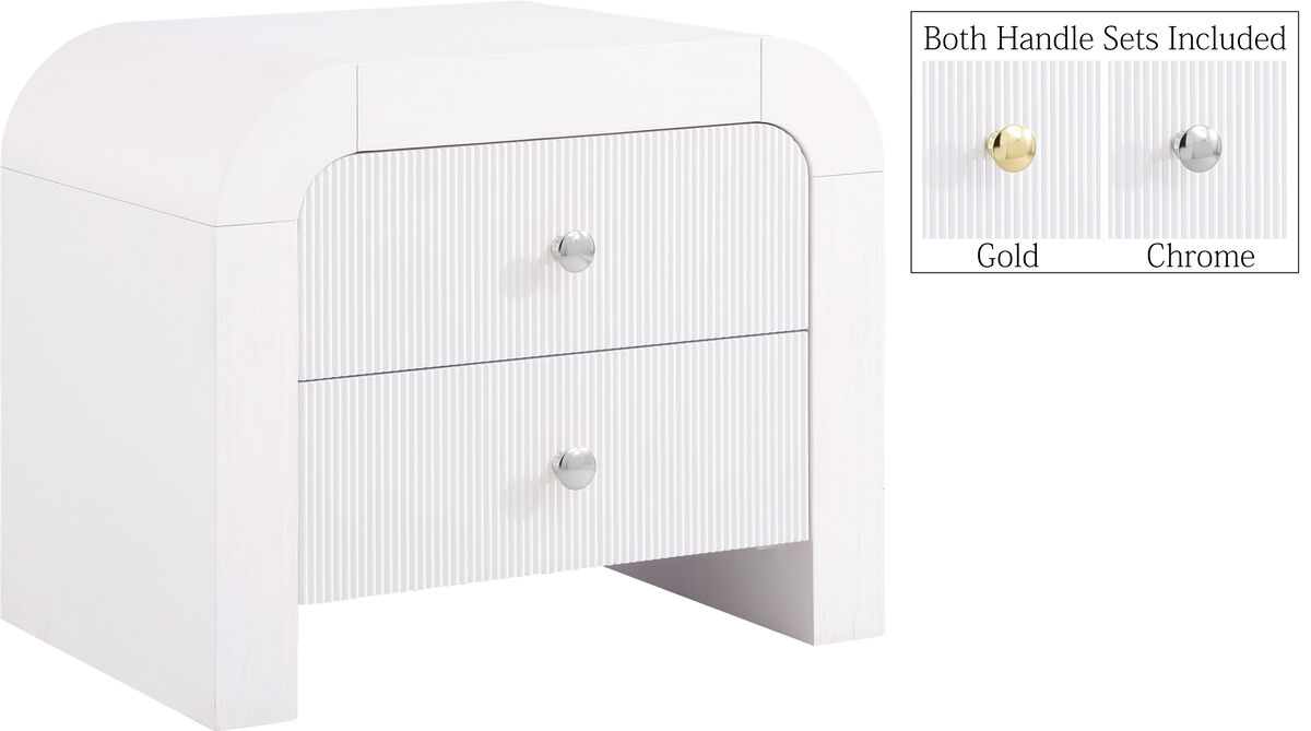 Meridian Furniture Artisto White Night Stand