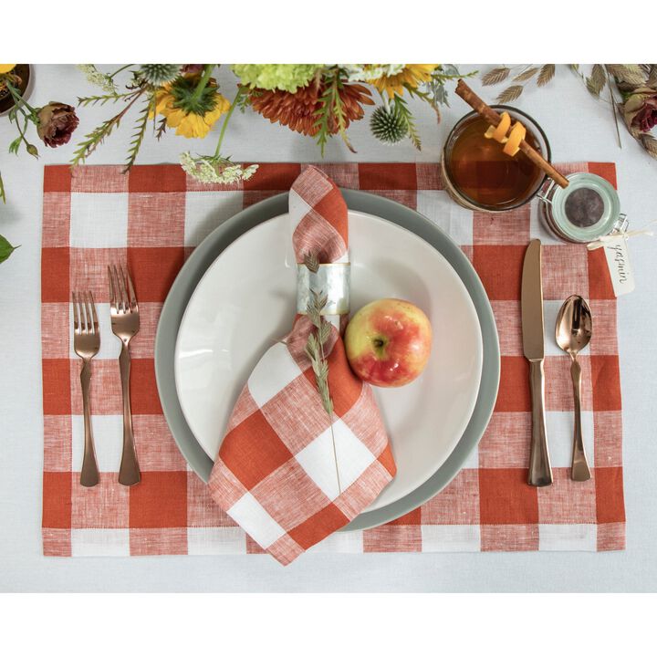 Linen Placemats - Buffalo Check (Set of 4)