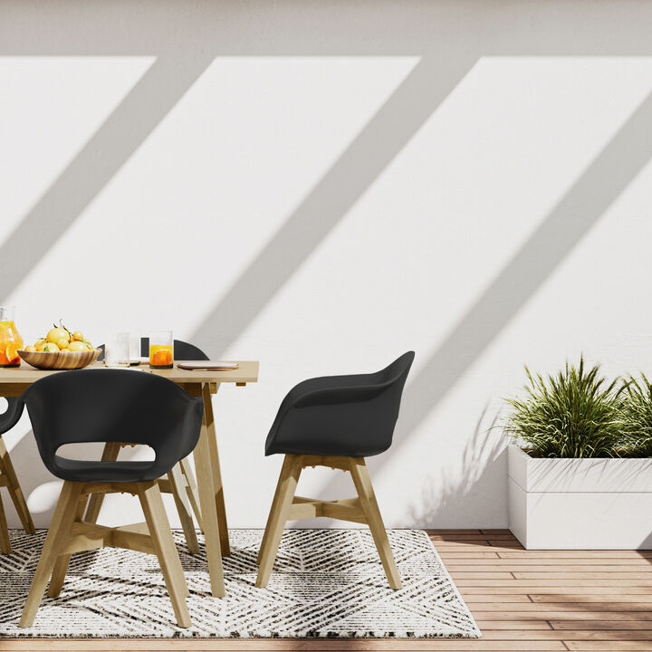 Kona Outdoor Dining Chair in Plastic ( Set of 2 )