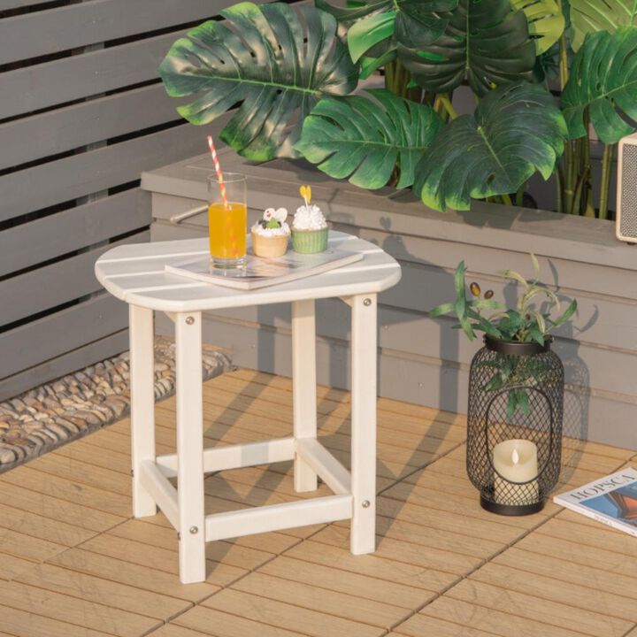 Hivvago 2-Pieces Adirondack Outdoor Side Table for Patio and Garden