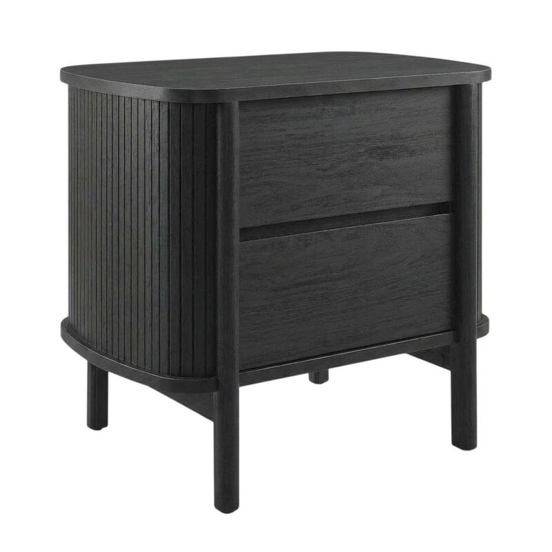 Nightstand with Modern Design and Compact Storage in Brown Finish image number 0