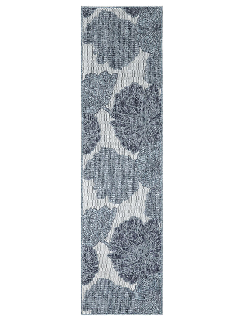 Garden Oasis GOA04 Blue 2' x 8' Rug