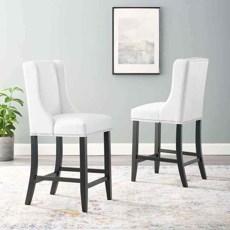 Baron Counter Stool Faux Leather Set of 2 image number 7