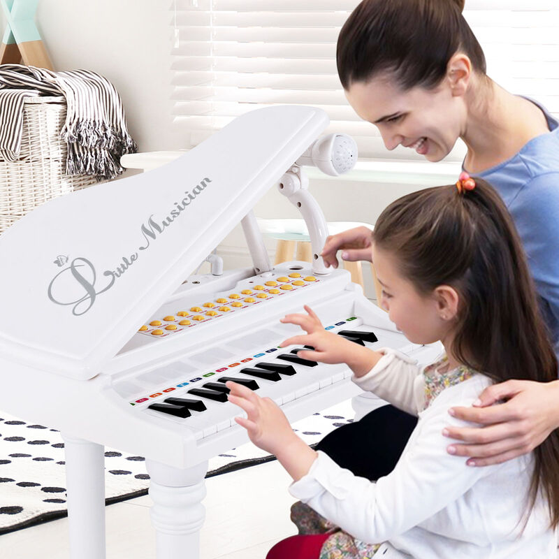31-Key Mini Piano with Bench and Lid for Kids &ndash; Elegant Musical Instrument Toy (Age 3+)