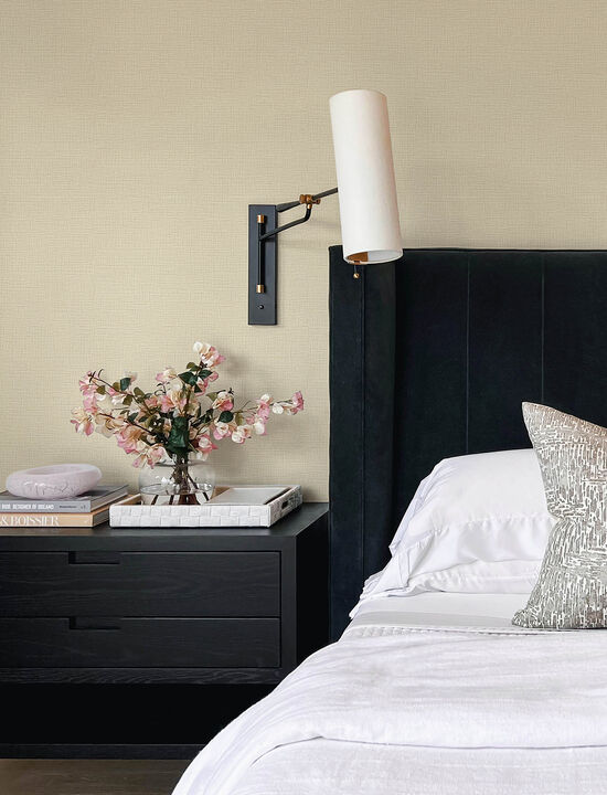 Eagen Neutral Linen Weave Wallpaper