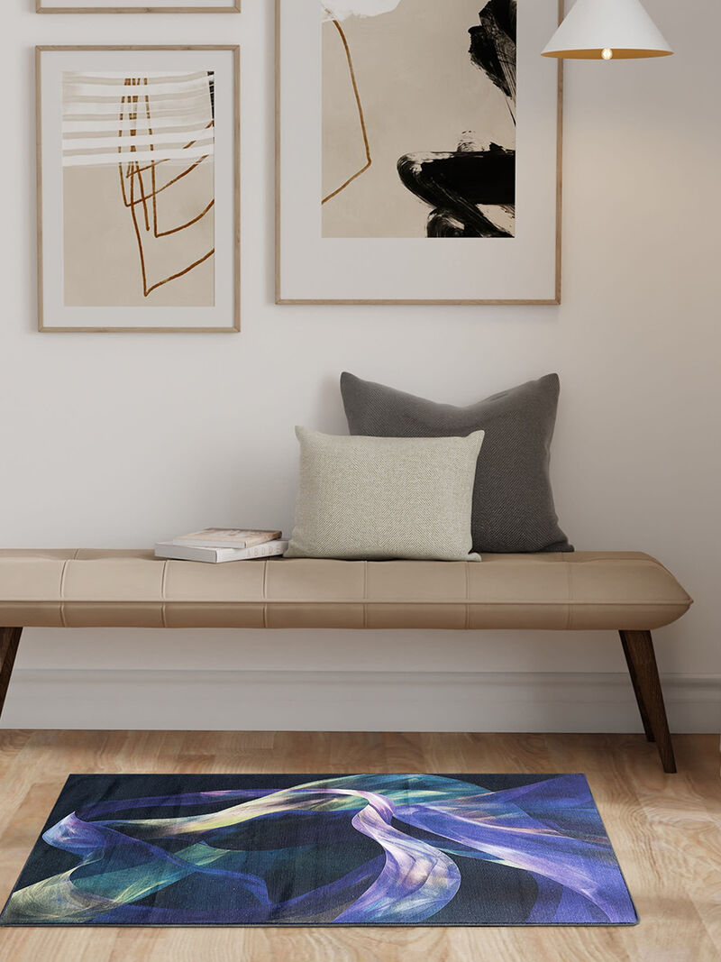 Nourison Washables NWB16 Turquoise/Multicolor 3' x 5' Rug