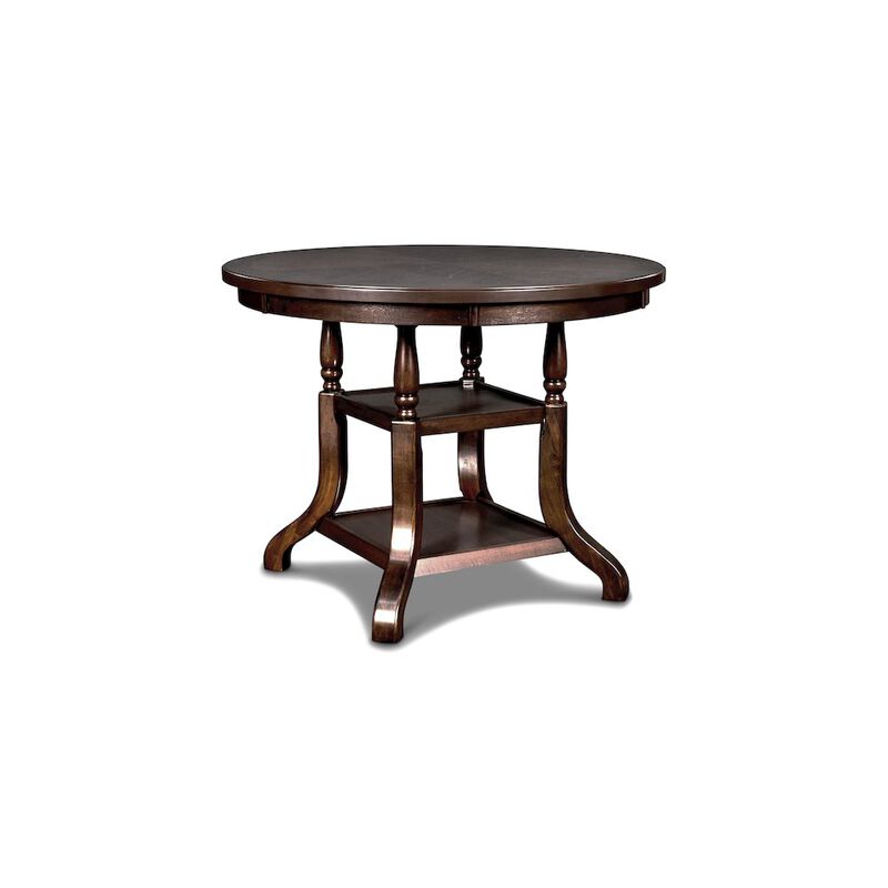 New Classic Furniture Furniture Bixby Solid Wood Counter Dining Table in Espresso