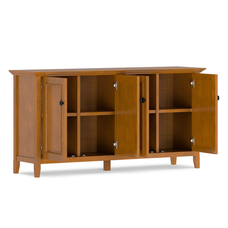 Simpli Home Amherst Wide 4 Door Storage Cabinet image number 4
