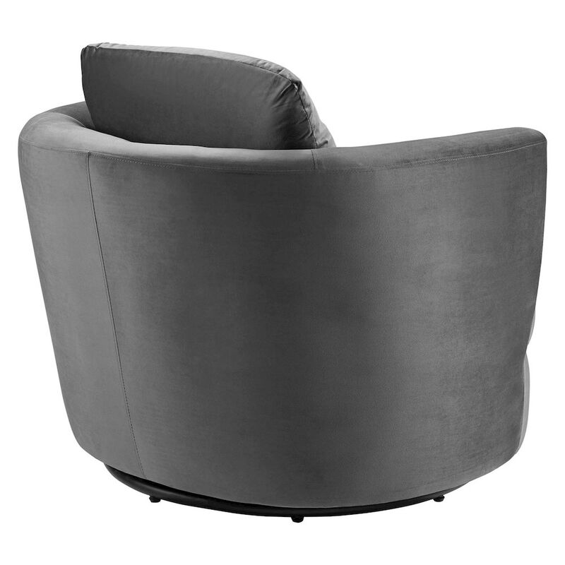 Pirouette Performance Velvet Swivel Armchair image number 2