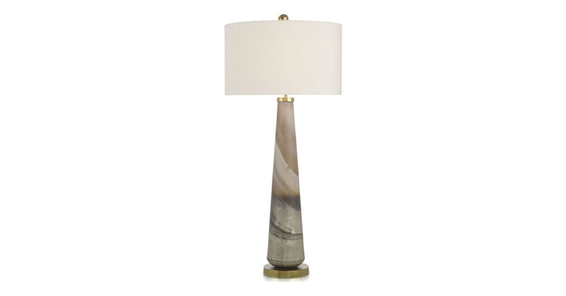 Furling Cream and Caramel Buffet Lamp image number 0