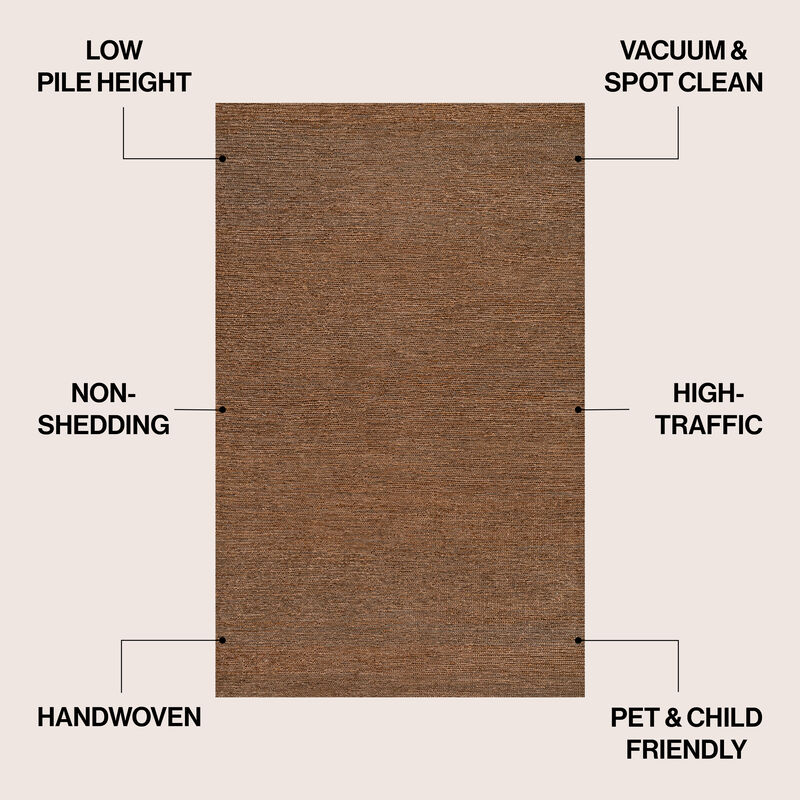 Miles Modern Minimalist Radius Corner Solid Area Rug