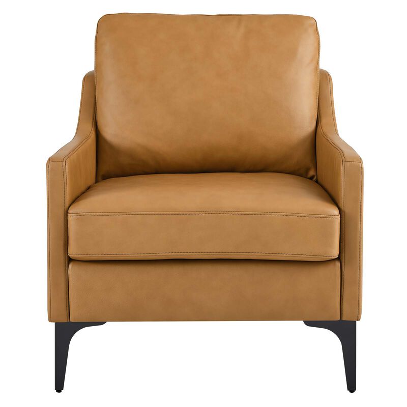 Corland Leather Armchair Brown image number 0